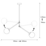 Casa si Gradina - Corpuri si surse de iluminat - Lustre si pendule - Lustra, Opviq, metal, crom alb, 100x15 cm, inaltime 110 cm - Infinity.ro