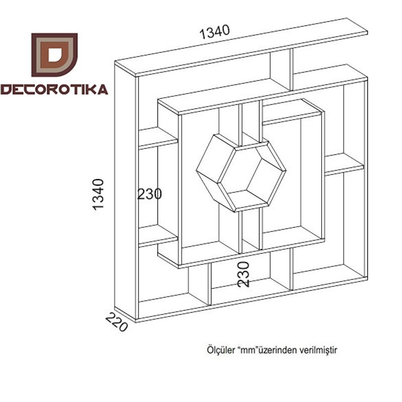 Casa si Gradina - Mobilier - Biblioteci si rafturi - Biblioteci - Biblioteca, Hanah Home, PAL melaminat, alb, 134x134x22 cm - Infinity.ro