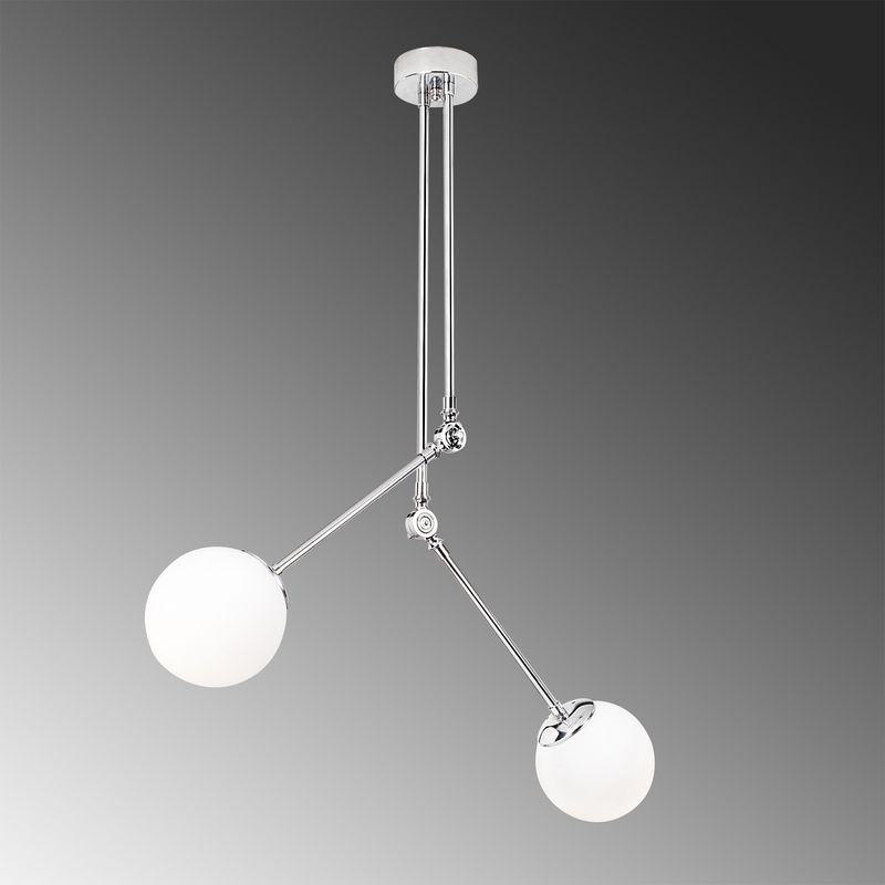 Casa si Gradina - Corpuri si surse de iluminat - Lustre si pendule - Lustra, Opviq, metal, crom alb, 100x15 cm, inaltime 110 cm - Infinity.ro