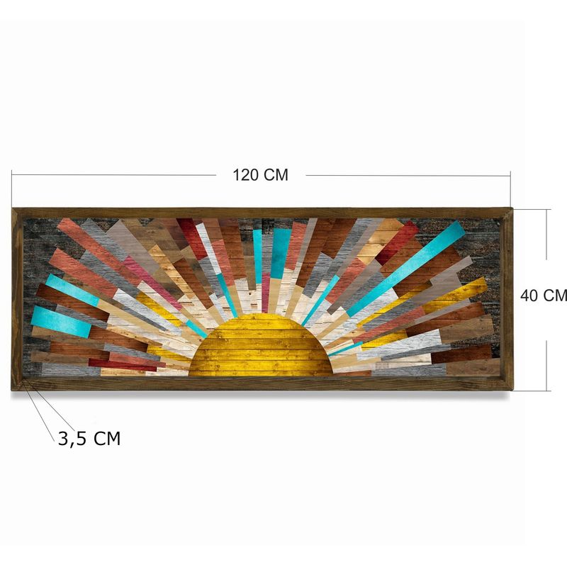 Casa si Gradina - Decoratiuni - Tablouri - Tablou decorativ cu rama, Wallxpert, mdf, multicolor, 40x120 cm - Infinity.ro