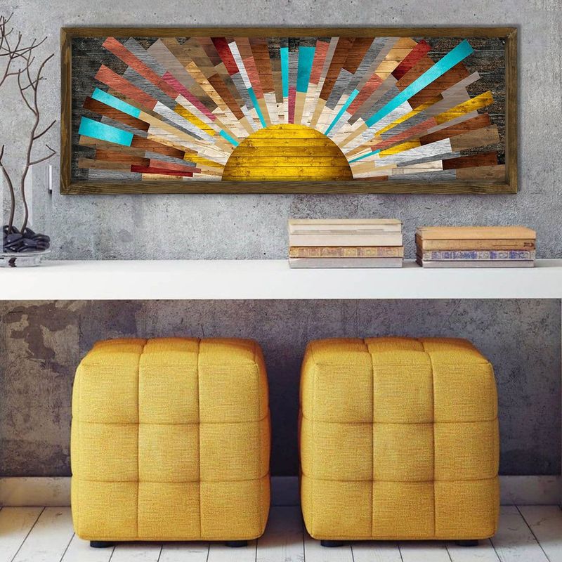 Casa si Gradina - Decoratiuni - Tablouri - Tablou decorativ cu rama, Wallxpert, mdf, multicolor, 40x120 cm - Infinity.ro
