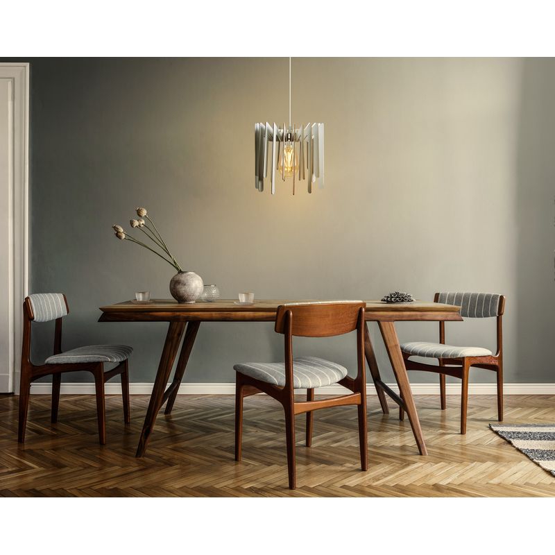 Casa si Gradina - Corpuri si surse de iluminat - Lustre si pendule - Candelabru, Opviq, mdf, alb, design zigzag, 55 cm - Infinity.ro