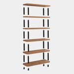 Casa si Gradina - Mobilier - Biblioteci si rafturi - Biblioteci - Biblioteca, Hanah Home, pal melaminat, negru si pin atlantic, 80x28x168.5 cm - Infinity.ro