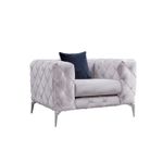 Casa si Gradina - Mobilier - Scaune si fotolii - Fotolii - Fotoliu, Hanah Home, lemn fag si pal, gri deschis, 108x90x73 cm - Infinity.ro
