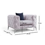 Casa si Gradina - Mobilier - Scaune si fotolii - Fotolii - Fotoliu, Hanah Home, lemn fag si pal, gri deschis, 108x90x73 cm - Infinity.ro
