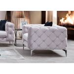 Casa si Gradina - Mobilier - Scaune si fotolii - Fotolii - Fotoliu, Hanah Home, lemn fag si pal, gri deschis, 108x90x73 cm - Infinity.ro