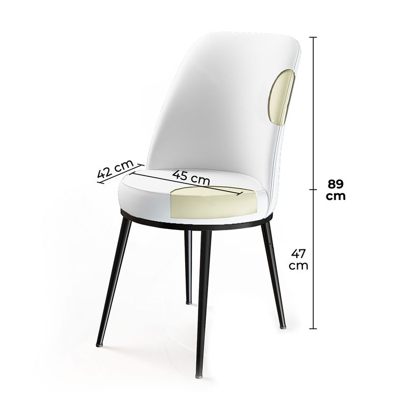 Casa si Gradina - Mobilier - Scaune si fotolii - Scaune - Set scaune, Hanah Home, metal, gri si negru, 45x42x89 cm - Infinity.ro