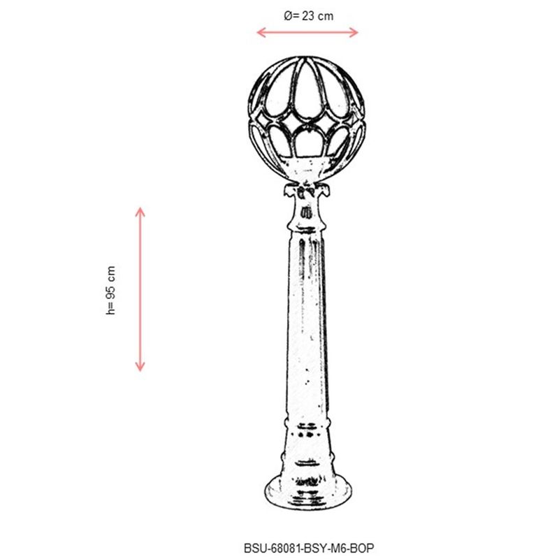 Casa si Gradina - Corpuri si surse de iluminat - Iluminat exterior - Stalpi - Lampa de podea pentru exterior, Opviq, abs, negru alb, 95x23 cm - Infinity.ro