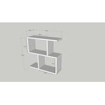 Casa si Gradina - Mobilier - Mese si birouri - Masute de cafea - Masa laterala, Hanah Home, pal melaminat, travertin, 60x20x60 cm - Infinity.ro