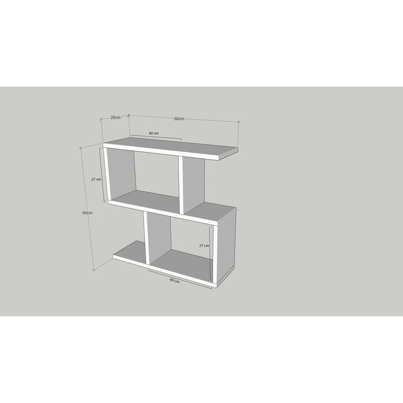 Casa si Gradina - Mobilier - Mese si birouri - Masute de cafea - Masa laterala, Hanah Home, pal melaminat, travertin, 60x20x60 cm - Infinity.ro
