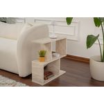 Casa si Gradina - Mobilier - Mese si birouri - Masute de cafea - Masa laterala, Hanah Home, pal melaminat, travertin, 60x20x60 cm - Infinity.ro