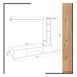 Casa si Gradina - Mobilier - Comode si corpuri - Console - Corp tv, Hanah Home, pal melaminat, stejar alb, 170x37x37 cm - Infinity.ro
