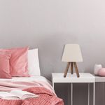 Casa si Gradina - Corpuri si surse de iluminat - Veioze si lampi - Veioze - Veioza, Opviq, lemn de fag si tesatura pvc, alb si nuc, 22x33 cm - Infinity.ro