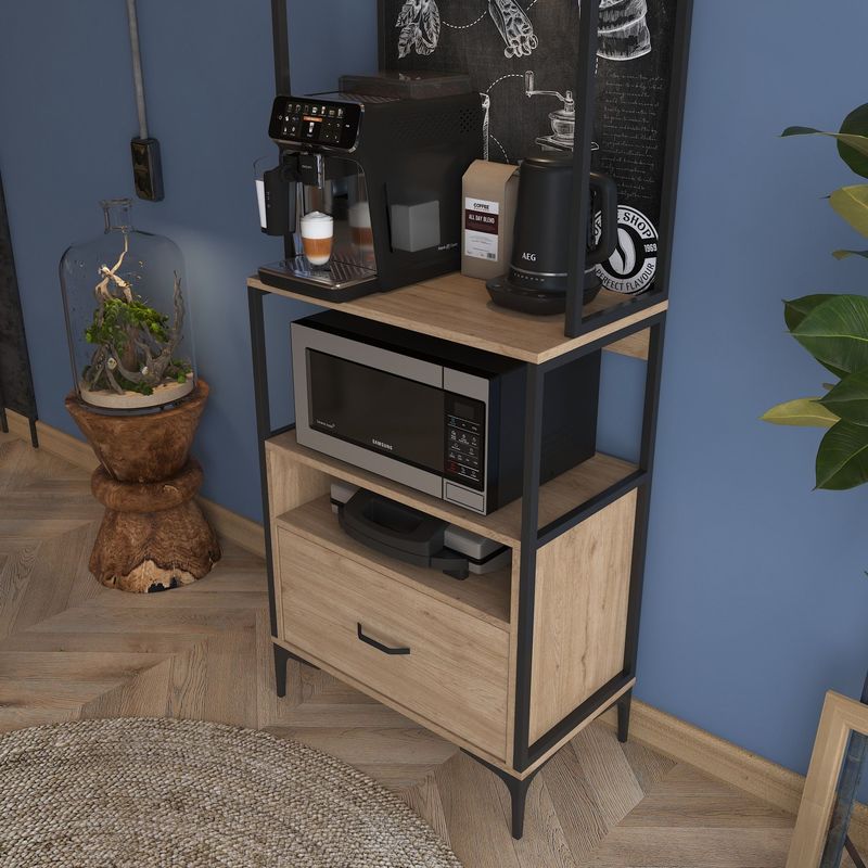 Casa si Gradina - Mobilier - Dulapuri si sifoniere - Dulapuri - Dulap multifunctional, Hanah Home, pal melaminat, nuc, 70x40x206.8 cm - Infinity.ro