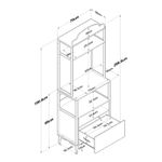Casa si Gradina - Mobilier - Dulapuri si sifoniere - Dulapuri - Dulap multifunctional, Hanah Home, pal melaminat, nuc, 70x40x206.8 cm - Infinity.ro