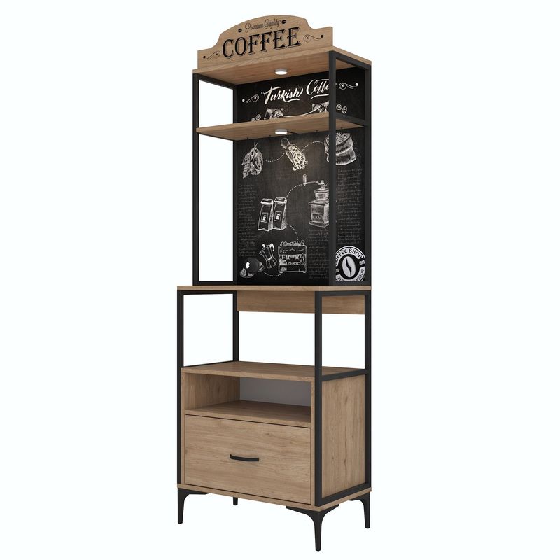 Casa si Gradina - Mobilier - Dulapuri si sifoniere - Dulapuri - Dulap multifunctional, Hanah Home, pal melaminat, nuc, 70x40x206.8 cm - Infinity.ro