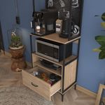 Casa si Gradina - Mobilier - Dulapuri si sifoniere - Dulapuri - Dulap multifunctional, Hanah Home, pal melaminat, nuc, 70x40x206.8 cm - Infinity.ro