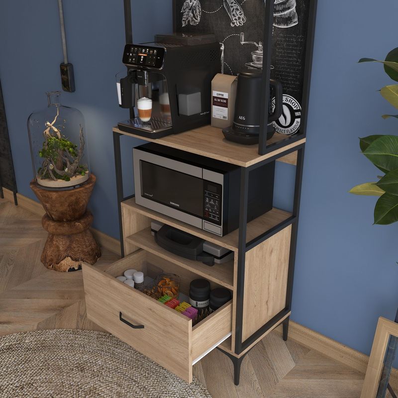 Casa si Gradina - Mobilier - Dulapuri si sifoniere - Dulapuri - Dulap multifunctional, Hanah Home, pal melaminat, nuc, 70x40x206.8 cm - Infinity.ro
