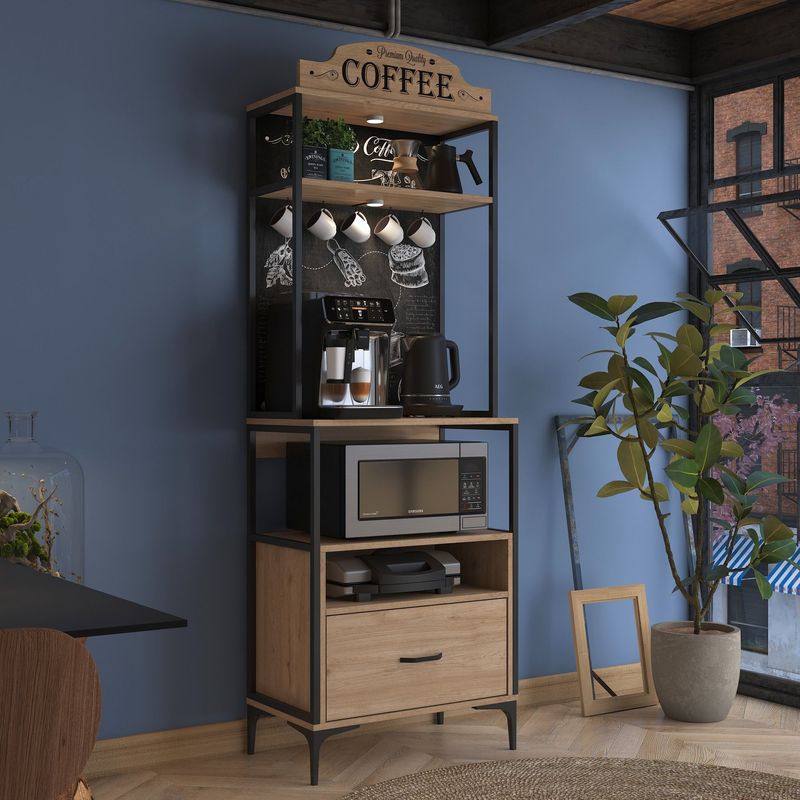 Casa si Gradina - Mobilier - Dulapuri si sifoniere - Dulapuri - Dulap multifunctional, Hanah Home, pal melaminat, nuc, 70x40x206.8 cm - Infinity.ro