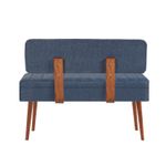 Casa si Gradina - Mobilier - Canapele si coltare - Banchete - Banca, Hanah Home, panou de particule melaminat, nuc, albastru inchis, 110x82.5x40 cm - Infinity.ro