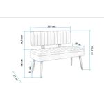 Casa si Gradina - Mobilier - Canapele si coltare - Banchete - Banca, Hanah Home, panou de particule melaminat, nuc, albastru inchis, 110x82.5x40 cm - Infinity.ro