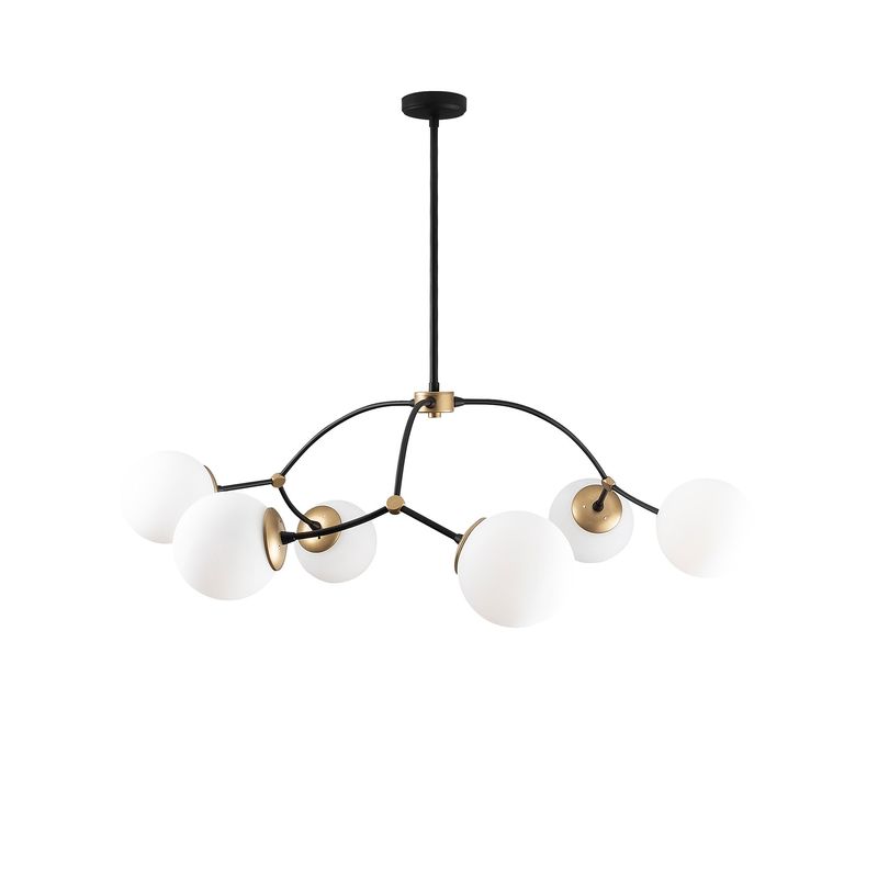 Casa si Gradina - Corpuri si surse de iluminat - Lustre si pendule - Candelabru, Opviq, fier, alb negru, 90x90x69 cm - Infinity.ro