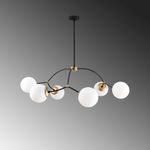 Casa si Gradina - Corpuri si surse de iluminat - Lustre si pendule - Candelabru, Opviq, fier, alb negru, 90x90x69 cm - Infinity.ro