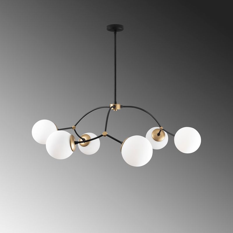 Casa si Gradina - Corpuri si surse de iluminat - Lustre si pendule - Candelabru, Opviq, fier, alb negru, 90x90x69 cm - Infinity.ro