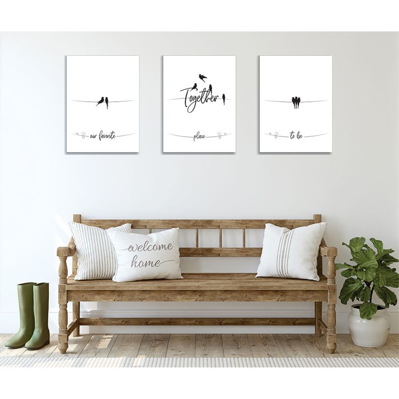 Casa si Gradina - Decoratiuni - Tablouri - Tablou decorativ, Wallxpert, multicolor, bumbac si poliester, 30x40 cm, set 3 piese, 489GWN1388 - Infinity.ro