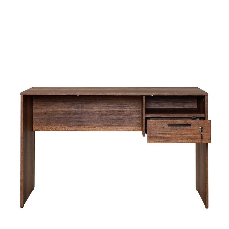 Casa si Gradina - Mobilier - Mese si birouri - Birouri - Birou de studiu, Hanah Home, panou de particule melaminat, nuc, 120x60x75 cm - Infinity.ro