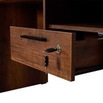 Casa si Gradina - Mobilier - Mese si birouri - Birouri - Birou de studiu, Hanah Home, panou de particule melaminat, nuc, 120x60x75 cm - Infinity.ro