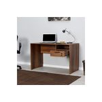 Casa si Gradina - Mobilier - Mese si birouri - Birouri - Birou de studiu, Hanah Home, panou de particule melaminat, nuc, 120x60x75 cm - Infinity.ro