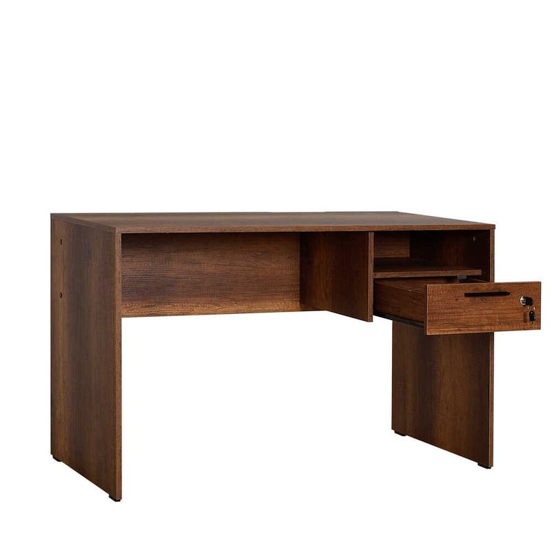 Casa si Gradina - Mobilier - Mese si birouri - Birouri - Birou de studiu, Hanah Home, panou de particule melaminat, nuc, 120x60x75 cm - Infinity.ro