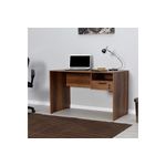 Casa si Gradina - Mobilier - Mese si birouri - Birouri - Birou de studiu, Hanah Home, panou de particule melaminat, nuc, 120x60x75 cm - Infinity.ro