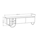 Casa si Gradina - Mobilier - Comode si corpuri - Comode - Comoda tv, Hanah Home, pal melaminat, mocha deschis, 150x44x36 cm - Infinity.ro