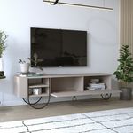 Casa si Gradina - Mobilier - Comode si corpuri - Comode - Comoda tv, Hanah Home, pal melaminat, mocha deschis, 150x44x36 cm - Infinity.ro