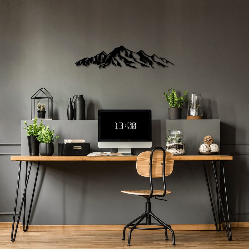 Casa si Gradina - Decoratiuni - Decoratiuni perete - Accesoriu decorativ de perete, Wallxpert, metal, negru, 68x16 cm, 899SKL2351 - Infinity.ro