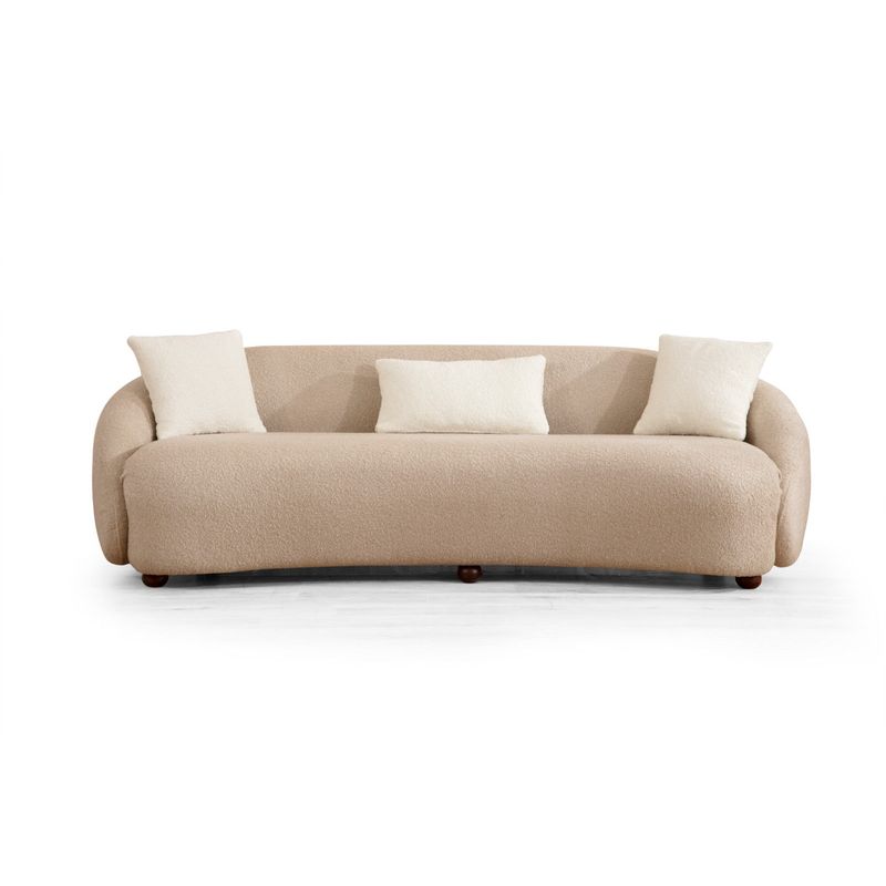 Casa si Gradina - Mobilier - Canapele si coltare - Canapele - Canapea 3 locuri, Atelier Del Sofa, material textil cappuccino, lemn fag, 230x75x94 cm - Infinity.ro