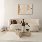 Casa si Gradina - Mobilier - Mese si birouri - Masute de cafea - Masa de cafea, Hanah Home, sticla si PAL melaminat, travertin, 90x30 cm, 552NOS2505 - Infinity.ro