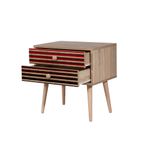 Casa si Gradina - Mobilier - Comode si corpuri - Noptiere - Noptiera, Hanah Home, pal melaminat, stejar sonoma, 60x40x61 cm, 869VEL3512 - Infinity.ro