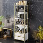 Casa si Gradina - Mobilier - Biblioteci si rafturi - Biblioteci - Biblioteca, Hanah Home, pal melaminat, alb, 59.3x35.2x191 cm - Infinity.ro