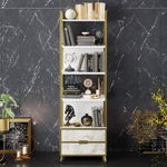 Casa si Gradina - Mobilier - Biblioteci si rafturi - Biblioteci - Biblioteca, Hanah Home, pal melaminat, alb, 59.3x35.2x191 cm - Infinity.ro