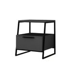 Casa si Gradina - Mobilier - Comode si corpuri - Noptiere - Noptiera, Hanah Home, pal melaminat, antracit, 45x40x50 cm - Infinity.ro