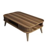 Casa si Gradina - Mobilier - Mese si birouri - Masute de cafea - Masuta de cafea, Hanah Home, pal melaminat, nuc, 105x60x34.6 cm, 845HCT2828 - Infinity.ro