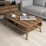 Casa si Gradina - Mobilier - Mese si birouri - Masute de cafea - Masuta de cafea, Hanah Home, pal melaminat, nuc, 105x60x34.6 cm, 845HCT2828 - Infinity.ro