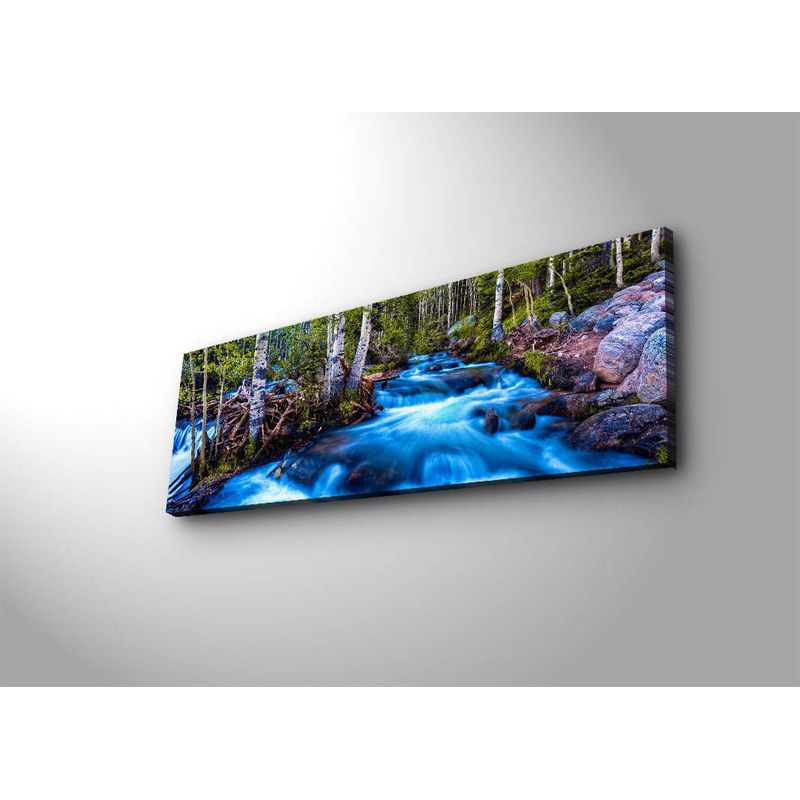 Casa si Gradina - Decoratiuni - Tablouri - Tablou decorativ cu led, Wallxpert, panza piele de caprioara, multicolor, 30x90 cm, 239SHN3262 - Infinity.ro
