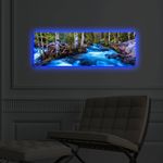 Casa si Gradina - Decoratiuni - Tablouri - Tablou decorativ cu led, Wallxpert, panza piele de caprioara, multicolor, 30x90 cm, 239SHN3262 - Infinity.ro