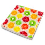 Casa si Gradina - Bucatarie si vesela - Accesorii bar - Suporturi bauturi - Set suporturi pentru pahare, Hermia, piatra naturala, multicolor, 10x10x1 cm, 4 bucati, 366TYR1120 - Infinity.ro