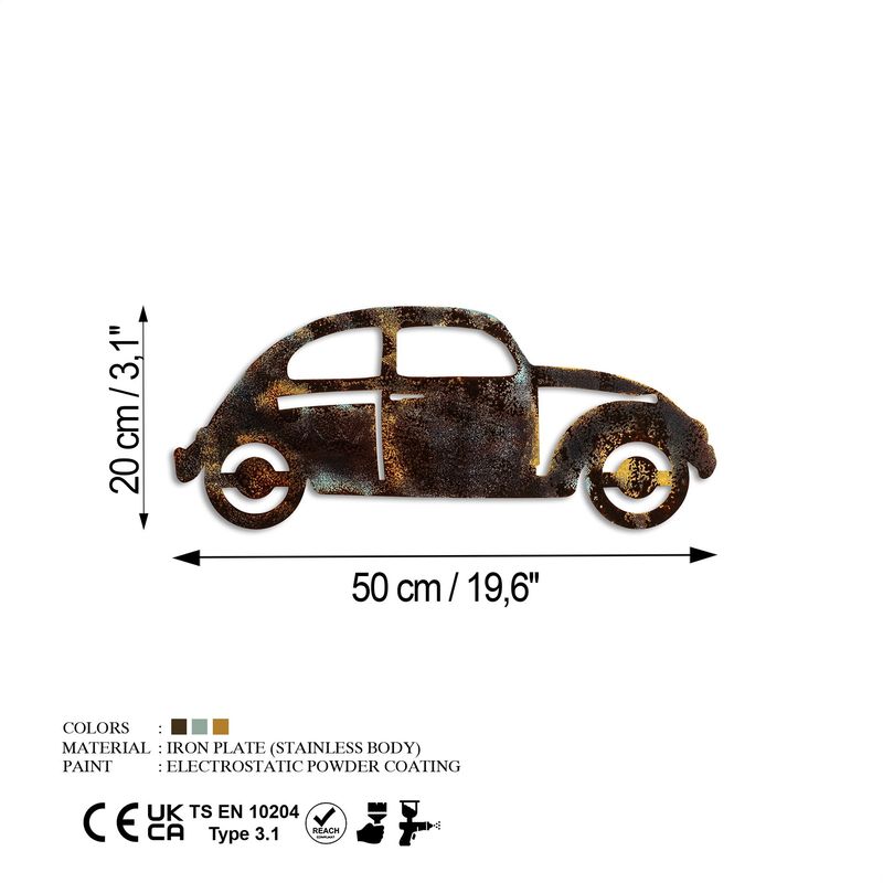 Casa si Gradina - Decoratiuni - Decoratiuni perete - Accesoriu decorativ de perete, Wallxpert, metal, multicolor, 50x20x1.5 cm - Infinity.ro