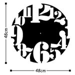 Casa si Gradina - Decoratiuni - Ceasuri - Ceas de perete decorativ, Wallxpert, metal, negru, 48x48 cm, 891TNL2101 - Infinity.ro